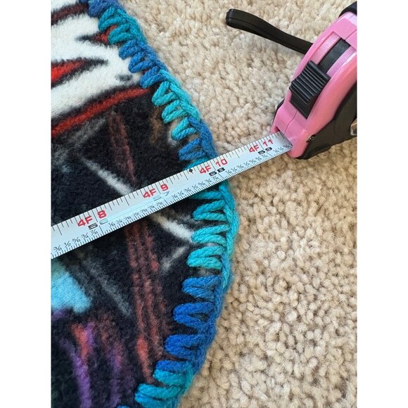 Star Wars Comic Book Fleece Blanket 24" x 58” Blue Yarn‎ Edging Great Condition - Picture 2 of 8